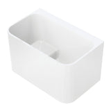 Aqua Eden 47-Inch Acrylic Rectangular Double Ended Freestanding Tub with Drain and Integrated Seat