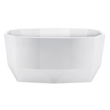 Aqua Eden 59-Inch Acrylic Oval Double Ended Freestanding Tub with Drain