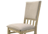 Brutus Set of 2 Reclaimed Wheat 19" Wide Contemporary Fabric Dining Chair