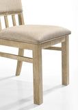 Brutus Set of 2 Reclaimed Wheat 19" Wide Contemporary Fabric Dining Chair