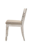 Havanna Set of 2 Off White 19" Wide Contemporary Fabric Chair with Cushion