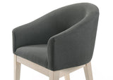 Neroli Set of 2 Gray Fabric Barrel Accent Chair