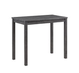 Lux Gray 3 Piece Counter Height 36" Pub Table Set with Tufted Gray Linen Stools