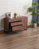 Roscoe Walnut Brown Wood TV Stand Console Table