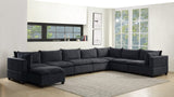 Madison Dark Gray Fabric 8 Piece Modular Sectional Sofa Chaise