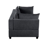 Madison Dark Gray Fabric Loveseat