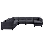 Madison Dark Gray Fabric 7 Piece Modular Sectional Sofa Chaise