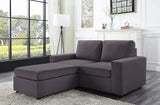 Arroyo Loveseat with Ottoman in Dark Gray Linen