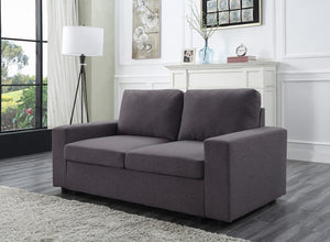 Brenton Loveseat in Dark Gray Linen