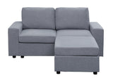 Arroyo Light Gray Linen Reversible Loveseat Chaise