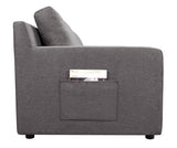 Waylon Gray Linen 6-Seater U-Shape Sectional Sofa Chaise and Pocket