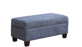 Diego Gray Fabric Sectional Sofa with Right Facing Chaise, Storage Ottoman, and 2 Accent Pillows