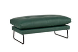 Karla Green PU Leather Contemporary Ottoman