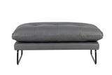 Karla Gray PU Leather Contemporary Loveseat and Ottoman