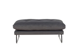 Karla Dark Gray Velvet Contemporary Loveseat and Ottoman