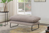 Karla Gray Velvet Contemporary Loveseat and Ottoman