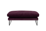 Karla Purple Velvet Contemporary Ottoman