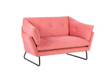 Karla Pink Velvet Contemporary Loveseat