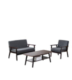 Bahamas Espresso Coffee Table Loveseat Chair Set