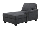 Leo Dark Gray Woven Double Chaise 7Pc Modular Sectional Sofa