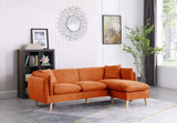 Brayden Orange Fabric Sectional Sofa Chaise