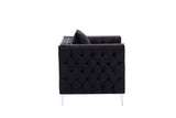 Lorreto Black Velvet Chair