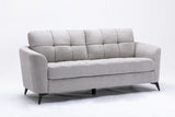 Callie Light Gray Woven Fabric Sofa