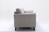 Damian Light Gray Woven Fabric Sofa