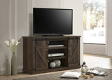 Asher Dark Dusty Brown 54" Wide TV Stand with Sliding Doors and Cable Management