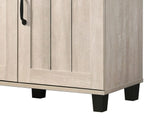 Corby Dusty Gray Oak Finish 3-Door Shoe Cabinet