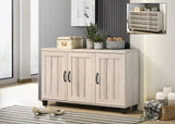 Corby Dusty Gray Oak Finish 3-Door Shoe Cabinet