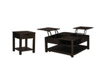 Flora 2 Piece Dark Brown MDF Lift Top Coffee and End Table Set