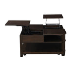 Flora 2 Piece Dark Brown MDF Lift Top Coffee and End Table Set