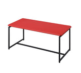 GT 3 Piece Red Carbon Fiber Wrap Coffee Table and End Table Set