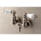 Aqua Vintage Two-Handle 2-Hole Tub Wall Mount Clawfoot Tub Faucet