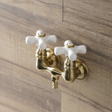 Aqua Vintage Two-Handle 2-Hole Tub Wall Mount Clawfoot Tub Faucet