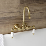 Aqua Vintage Two-Handle 2-Hole Tub Wall Mount Clawfoot Tub Faucet