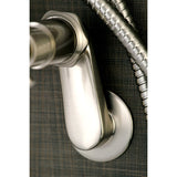 Concord Three-Handle 2-Hole Tub Wall Mount Clawfoot Tub Faucet with Hand Shower