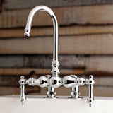 Vintage Two-Handle 2-Hole Deck Mount Clawfoot Tub Faucet