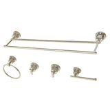 Concord 5-Piece 30-Inch Dual Towel Bar Bathroom Accessory Set