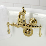 Heritage Two-Handle 2-Hole Tub Wall Mount Clawfoot Tub Faucet