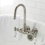 Vintage Two-Handle 2-Hole Tub Wall Mount Clawfoot Tub Faucet