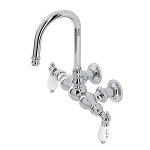 Vintage Two-Handle 2-Hole Tub Wall Mount Clawfoot Tub Faucet