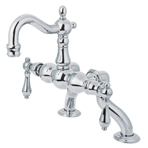 Vintage Two-Handle 2-Hole Deck Mount Clawfoot Tub Faucet