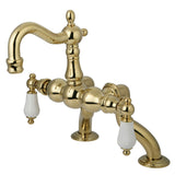 Vintage Two-Handle 2-Hole Deck Mount Clawfoot Tub Faucet