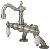 Vintage Two-Handle 2-Hole Deck Mount Clawfoot Tub Faucet