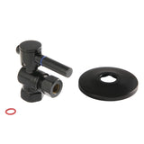 3/8-Inch IPS X 3/8-Inch OD Comp Quarter-Turn Angle Stop Valve with Flange