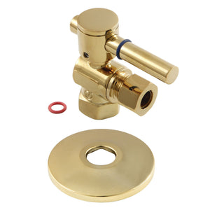 3/8-Inch IPS X 3/8-Inch OD Comp Quarter-Turn Angle Stop Valve with Flange