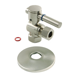 3/8-Inch IPS X 3/8-Inch OD Comp Quarter-Turn Angle Stop Valve with Flange