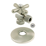 3/8-Inch IPS X 3/8-Inch OD Comp Quarter-Turn Angle Stop Valve with Flange